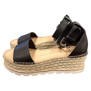 Dolce Vita black platform wedge sandals